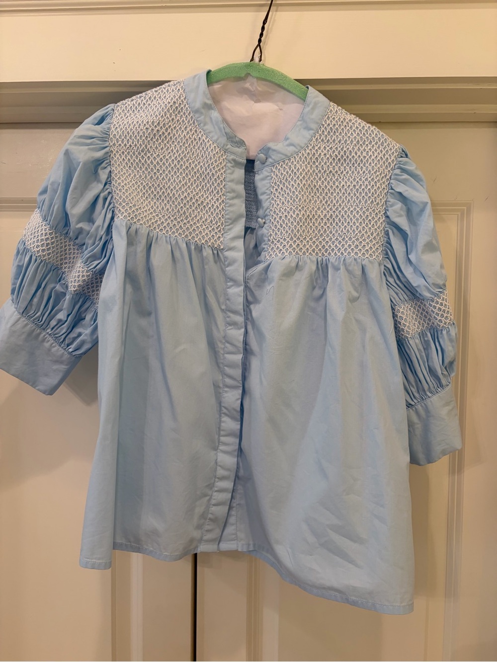 Laroque Sutton Blouse - light blue and white
